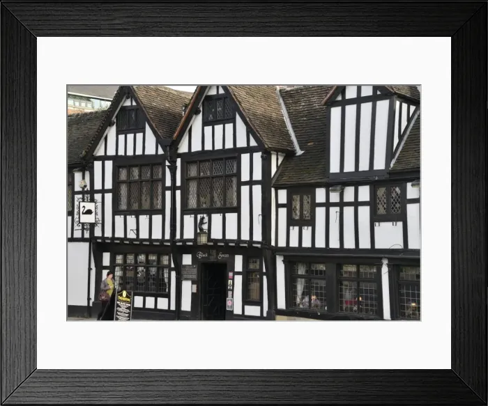 Framed Print : The 15th century half-timbered Black Swan Public house, Peasholme Green, York, Yorkshire, England, United Kingdom, Europe Framed Print : The 15th century half-timbered Black Swan Public house, Peasholme Green, York, Yorkshire, England, United Kingdom, Europe