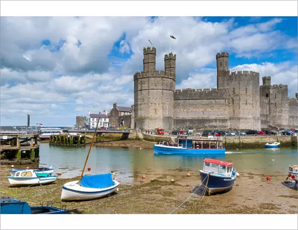 Caernarfon Castle, UNESCO World Heritage Site, Caernarfon, Gwynedd, Wales, United Kingdom, Europe
