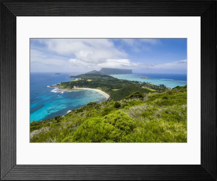 Framed Print : View from Malabar Hill over Lord Howe Island, UNESCO World Heritage Site, Australia, Tasman Sea, Pacific