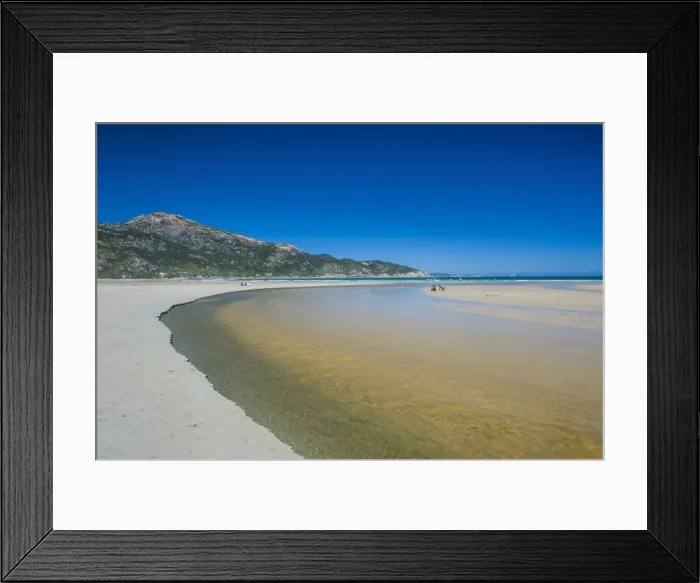 Framed Print : Tidal river flows into the ocean, Wilsons Promontory National Park, Victoria, Australia, Pacific Framed Print : Tidal river flows into the ocean, Wilsons Promontory National Park, Victoria, Australia, Pacific