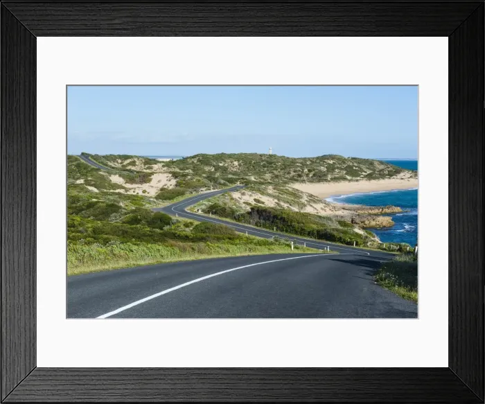 Framed Print : Curvy road in Beachport, South Australia, Australia, Pacific Framed Print : Curvy road in Beachport, South Australia, Australia, Pacific