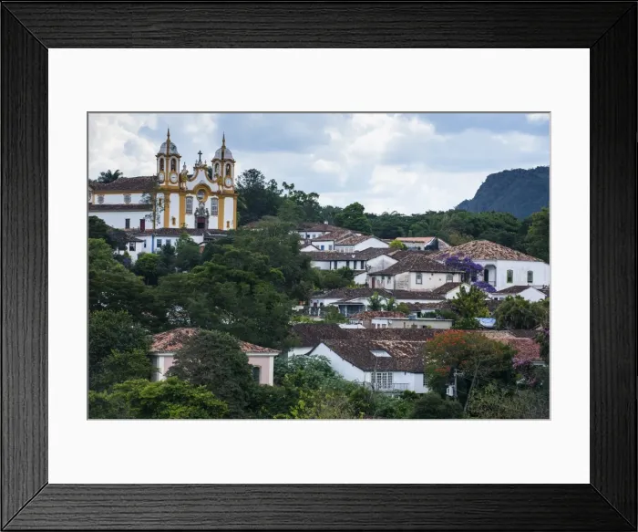 Framed Print : View over the historical town of Tiradentes, Minas Gerais, Brazil, South America Framed Print : View over the historical town of Tiradentes, Minas Gerais, Brazil, South America