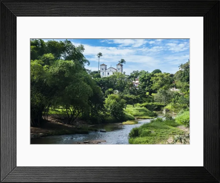Framed Print : Matrix Church of Our Lady of the Rosary behind a pretty lush landscape in the historic village of Pirenopolis, Goais, Brazil, South America Framed Print : Matrix Church of Our Lady of the Rosary behind a pretty lush landscape in the historic village of Pirenopolis, Goais, Brazil, South America