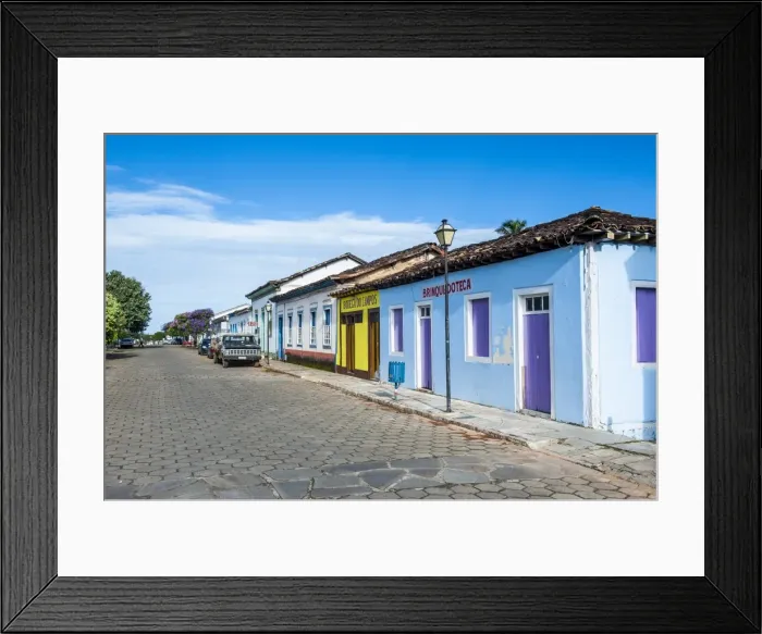 Framed Print : Colonial architecture in the rural village of Pirenopolis, Goais, Brazil, South America Framed Print : Colonial architecture in the rural village of Pirenopolis, Goais, Brazil, South America