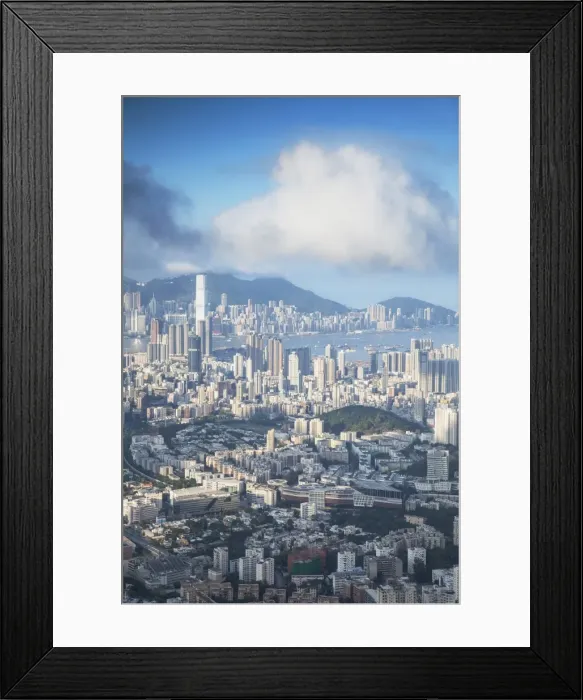Framed Print : View of Kowloon and Hong Kong Island, Hong Kong, China, Asia Framed Print : View of Kowloon and Hong Kong Island, Hong Kong, China, Asia