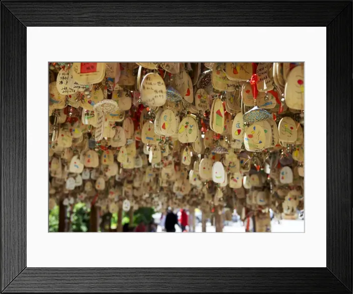 Framed Print : Hanging blessings of Naxi pictograms on wood in the Old Town, Lijiang, UNESCO World Heritage Site, Yunnan Province, China, Asia Framed Print : Hanging blessings of Naxi pictograms on wood in the Old Town, Lijiang, UNESCO World Heritage Site, Yunnan Province, China, Asia