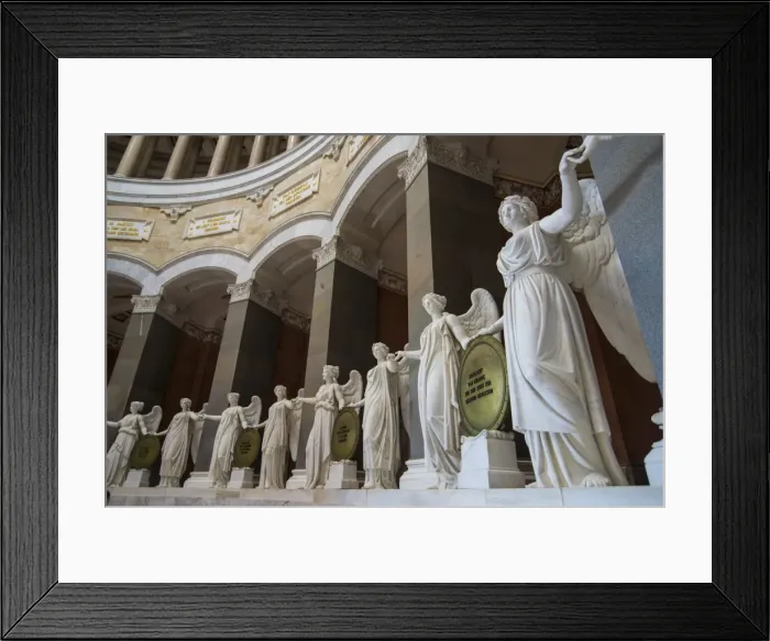 Framed Print : Statues in the Befreiungshalle (Hall of Liberation) upon Mount Michelsberg above the city of Kelheim, Bavaria, Germany, Europe Framed Print : Statues in the Befreiungshalle (Hall of Liberation) upon Mount Michelsberg above the city of Kelheim, Bavaria, Germany, Europe