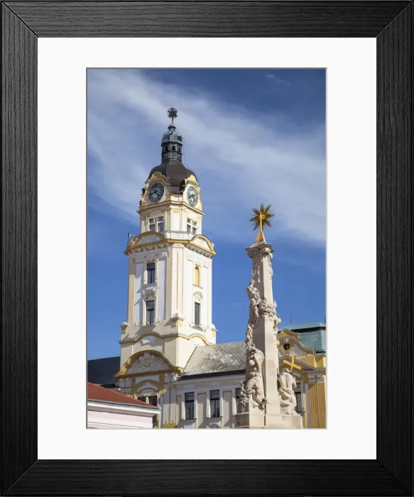 Framed Print : Trinity Column and Town Hall in Szechenyi Square, Pecs, Southern Transdanubia, Hungary, Europe Framed Print : Trinity Column and Town Hall in Szechenyi Square, Pecs, Southern Transdanubia, Hungary, Europe