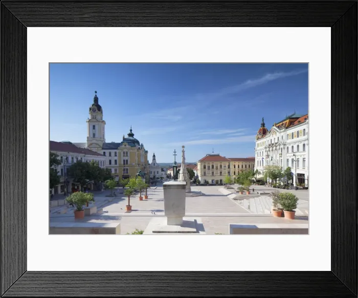 Framed Print : Szechenyi Square, Pecs, Southern Transdanubia, Hungary, Europe Framed Print : Szechenyi Square, Pecs, Southern Transdanubia, Hungary, Europe