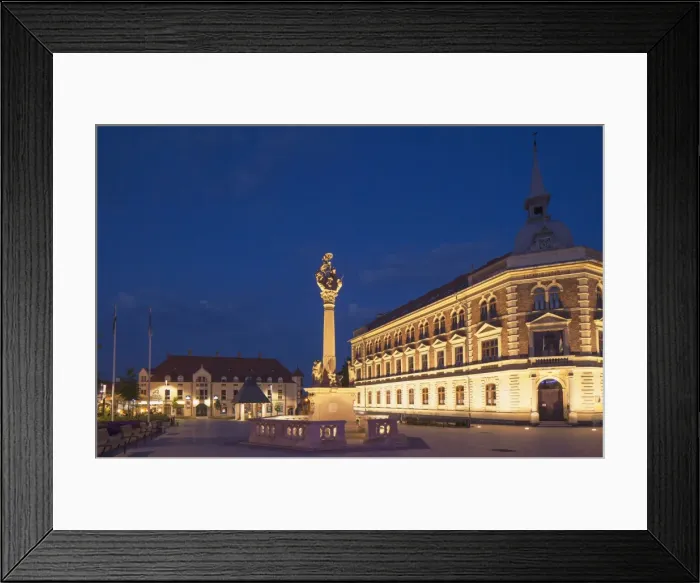 Framed Print : Trinity Column and high school in Main Square, Keszthely, Lake Balaton, Hungary, Europe Framed Print : Trinity Column and high school in Main Square, Keszthely, Lake Balaton, Hungary, Europe