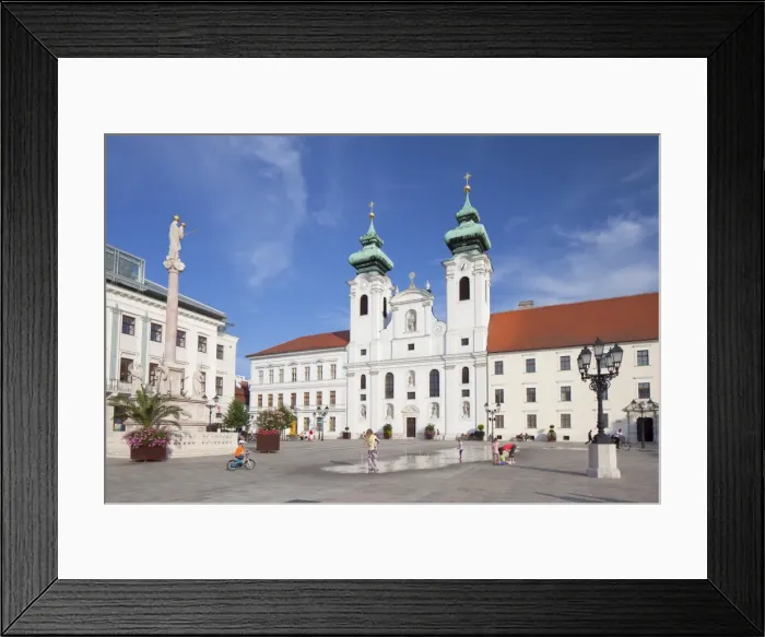 Framed Print : Church of St. Ignatius Loyola and Trinity Column in Szechenyi Square, Gyor, Western Transdanubia, Hungary, Europe Framed Print : Church of St. Ignatius Loyola and Trinity Column in Szechenyi Square, Gyor, Western Transdanubia, Hungary, Europe