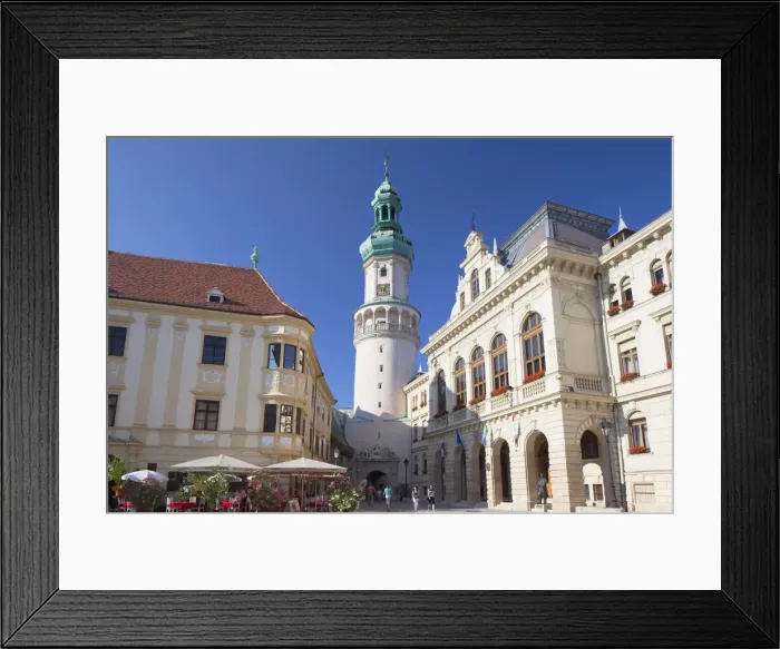 Framed Print : Firewatch Tower in Main Square, Sopron, Western Transdanubia, Hungary, Europe Framed Print : Firewatch Tower in Main Square, Sopron, Western Transdanubia, Hungary, Europe