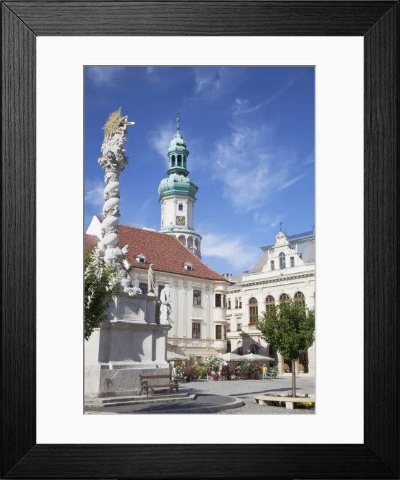 Framed Print : Firewatch Tower and Trinity Column in Main Square, Sopron, Western Transdanubia, Hungary, Europe Framed Print : Firewatch Tower and Trinity Column in Main Square, Sopron, Western Transdanubia, Hungary, Europe