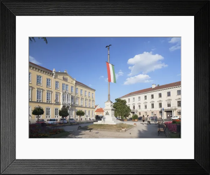 Framed Print : Flag of Loyalty in Szechenyi Square, Sopron, Western Transdanubia, Hungary, Europe Framed Print : Flag of Loyalty in Szechenyi Square, Sopron, Western Transdanubia, Hungary, Europe