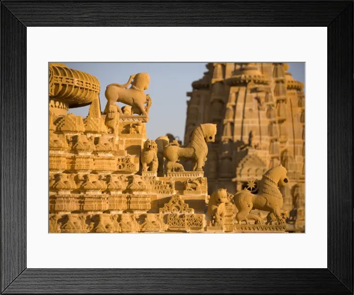 Framed Print : Jain Temple roof detail, Jaisalmer, Western Rajasthan, India, Asia Framed Print : Jain Temple roof detail, Jaisalmer, Western Rajasthan, India, Asia