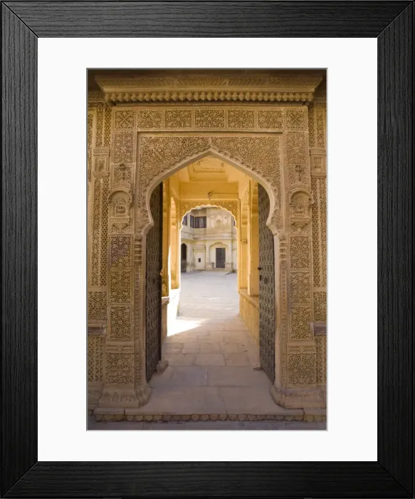 Framed Print : Ornate palace doorway, Jaisalmer, Western Rajasthan, India, Asia Framed Print : Ornate palace doorway, Jaisalmer, Western Rajasthan, India, Asia