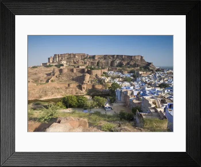 Framed Print : The Blue City of Jodhpur, Western Rajasthan, India, Asia Framed Print : The Blue City of Jodhpur, Western Rajasthan, India, Asia