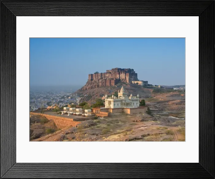 Framed Print : Jaswant Thada and Meherangarh Fort, Jodhpur (The Blue City), Rajasthan, India, Asia Framed Print : Jaswant Thada and Meherangarh Fort, Jodhpur (The Blue City), Rajasthan, India, Asia