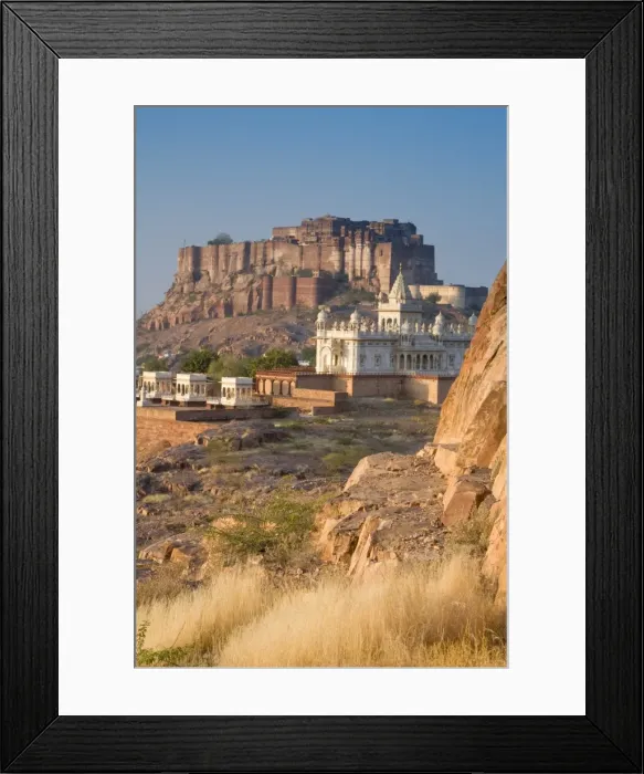 Framed Print : Jaswant Thada and Meherangarh Fort, Jodhpur (The Blue City), Rajasthan, India, Asia Framed Print : Jaswant Thada and Meherangarh Fort, Jodhpur (The Blue City), Rajasthan, India, Asia