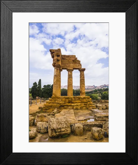Framed Print : Temple of Castor and Pollux, Valley of the Temples (Valle dei Templi), Agrigento, UNESCO World Heritage Site, Sicily, Italy, Europe Framed Print : Temple of Castor and Pollux, Valley of the Temples (Valle dei Templi), Agrigento, UNESCO World Heritage Site, Sicily, Italy, Europe