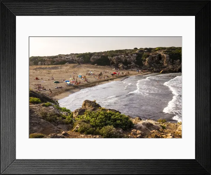 Framed Print : People on Calamosche Beach at sunset, near Noto, Vendicari Nature Reserve, South East Sicily, Italy, Mediterranean, Europe Framed Print : People on Calamosche Beach at sunset, near Noto, Vendicari Nature Reserve, South East Sicily, Italy, Mediterranean, Europe