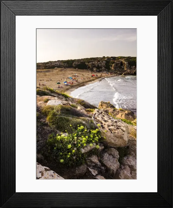 Framed Print : Calamosche Beach at sunset, near Noto, Vendicari Nature Reserve, South East Sicily, Italy, Mediterranean, Europe Framed Print : Calamosche Beach at sunset, near Noto, Vendicari Nature Reserve, South East Sicily, Italy, Mediterranean, Europe