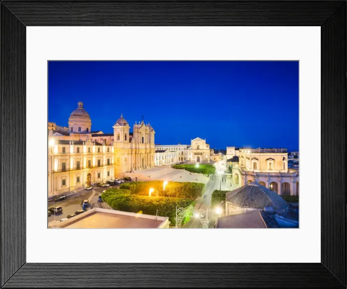 Framed Print : St. Nicholas Cathedral, Church of San Salvatore and Town Hall, Piazza del Municipio, Noto, Val di Noto, UNESCO World Heritage Site, Sicily, Italy, Europe Framed Print : St. Nicholas Cathedral, Church of San Salvatore and Town Hall, Piazza del Municipio, Noto, Val di Noto, UNESCO World Heritage Site, Sicily, Italy, Europe