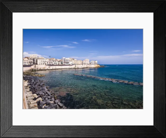 Framed Print : Ortigia Island, Syracuse (Siracusa), Sicily, Italy, Mediterranean, Europe
