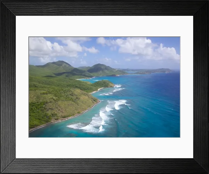 Framed Print : View of South Coast toward Proctors Point, Antigua, Leeward Islands, West Indies, Caribbean, Central America Framed Print : View of South Coast toward Proctors Point, Antigua, Leeward Islands, West Indies, Caribbean, Central America