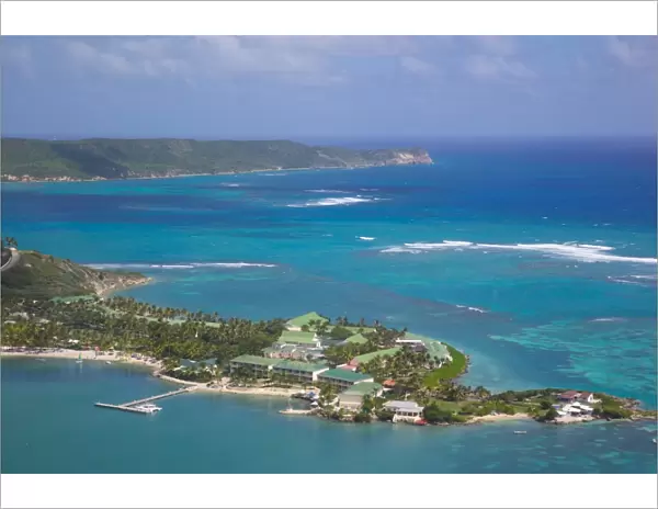 View of Mamora Bay and St. James Club, Antigua, Leeward Islands, West Indies, Caribbean, Central America
