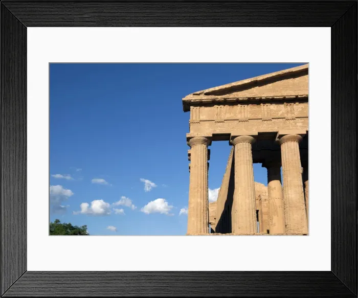 Framed Print : Facade of the Concordia Temple, Valley of the Temples, Agrigento, UNESCO World Heritage Site, Sicily, Italy, Europe Framed Print : Facade of the Concordia Temple, Valley of the Temples, Agrigento, UNESCO World Heritage Site, Sicily, Italy, Europe