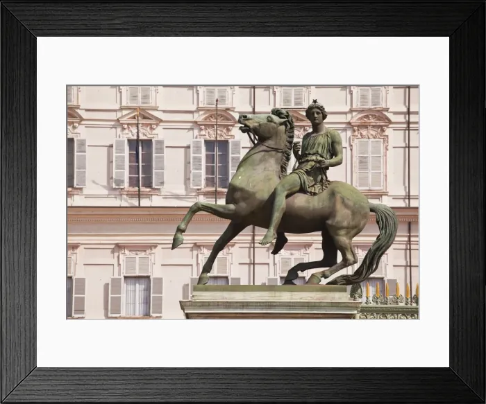 Framed Print : Statua di Polluce in front of the Palazzo Reale, Turin, Piedmont, Italy, Europe Framed Print : Statua di Polluce in front of the Palazzo Reale, Turin, Piedmont, Italy, Europe