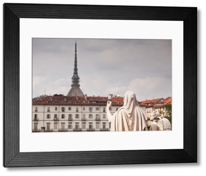 Framed Print : Statues in front of Gran Madre di Dio look over to Mole Antonelliana, Turin, Piedmont, Italy, Europe Framed Print : Statues in front of Gran Madre di Dio look over to Mole Antonelliana, Turin, Piedmont, Italy, Europe