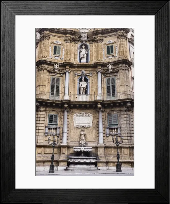 Framed Print : Quattro Canti (The Four Corners), Piazza Vigliena, a Baroque square at the centre of Palermo Old City, Sicily, Italy, Europe Framed Print : Quattro Canti (The Four Corners), Piazza Vigliena, a Baroque square at the centre of Palermo Old City, Sicily, Italy, Europe