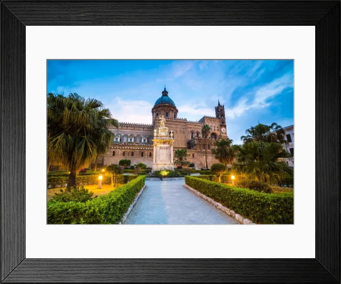 Framed Print : Palermo Cathedral (Duomo di Palermo) at night, Palermo, Sicily, Italy, Europe Framed Print : Palermo Cathedral (Duomo di Palermo) at night, Palermo, Sicily, Italy, Europe