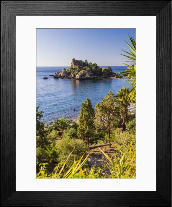 Framed Print : Isola Bella Island seen from the long walk up to the cente of Taormina, Sicily, Italy, Mediterranean, Europe Framed Print : Isola Bella Island seen from the long walk up to the cente of Taormina, Sicily, Italy, Mediterranean, Europe