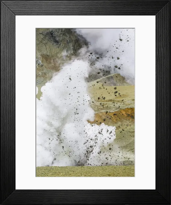 Framed Print : Mud being ejected from the caldera floor of an active andesite stratovolcano on White Island, North Island, New Zealand, Pacific Framed Print : Mud being ejected from the caldera floor of an active andesite stratovolcano on White Island, North Island, New Zealand, Pacific