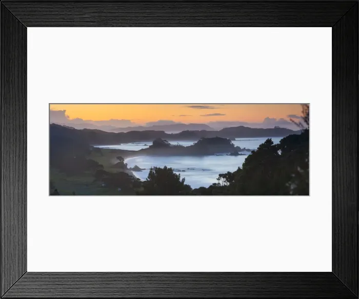 Framed Print : Idyllic Northland coastline illuminated at sunset, Northland, North Island, New Zealand, Pacific Framed Print : Idyllic Northland coastline illuminated at sunset, Northland, North Island, New Zealand, Pacific
