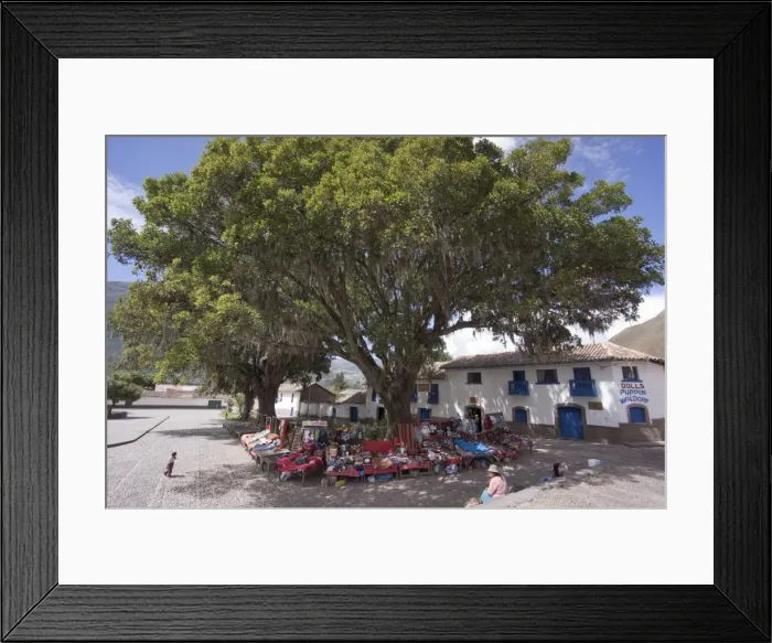 Framed Print : Village Square and market, Andahuaylillas, Peru, South America Framed Print : Village Square and market, Andahuaylillas, Peru, South America