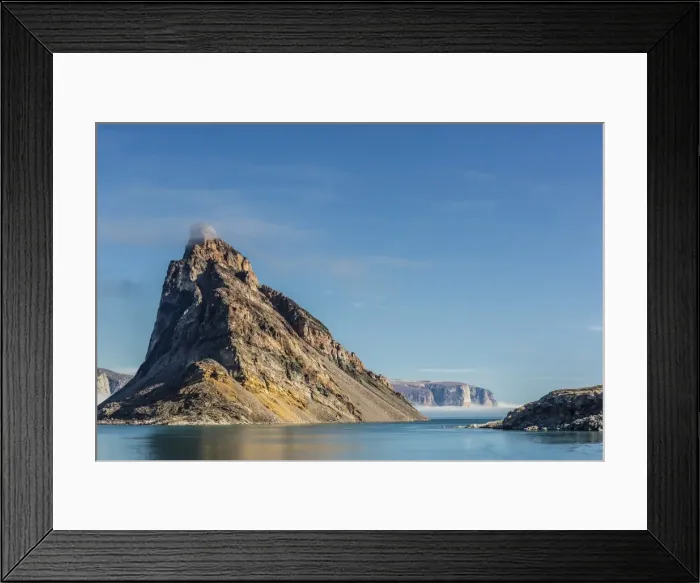 Framed Print : Fog lifting on the steep cliffs of Icy Arm, Baffin Island, Nunavut, Canada, North America Framed Print : Fog lifting on the steep cliffs of Icy Arm, Baffin Island, Nunavut, Canada, North America