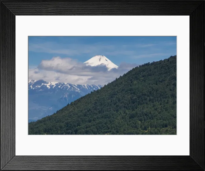 Framed Print : Volcano Villarrica and the beautiful landscape, Southern Chile, South America Framed Print : Volcano Villarrica and the beautiful landscape, Southern Chile, South America