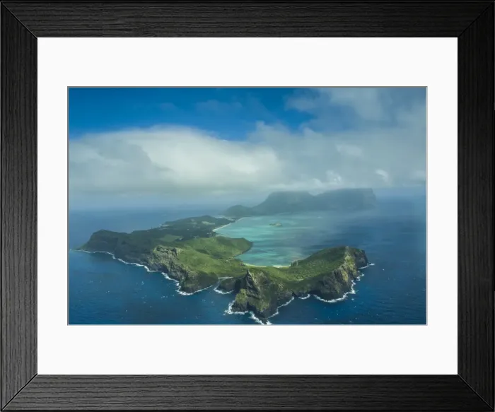 Framed Print : Aerial of Lord Howe Island, UNESCO World Heritage Site, Australia, Tasman Sea, Pacific
