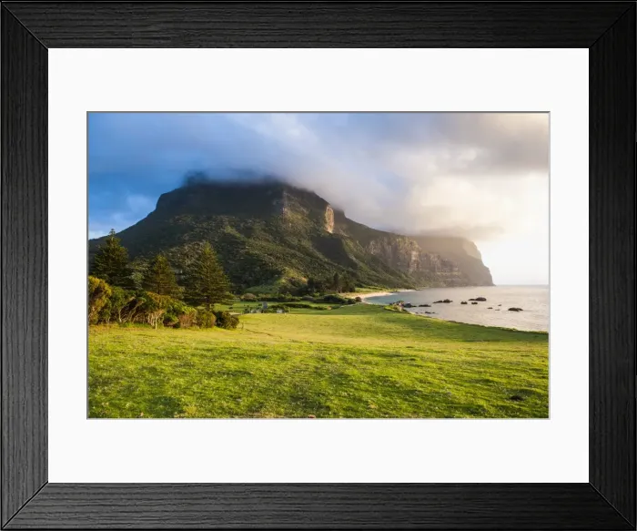 Framed Print : Mount Lidgbird and Mount Gower at sunset, Lord Howe Island, UNESCO World Heritage Site, Australia, Tasman Sea, Pacific Framed Print : Mount Lidgbird and Mount Gower at sunset, Lord Howe Island, UNESCO World Heritage Site, Australia, Tasman Sea, Pacific