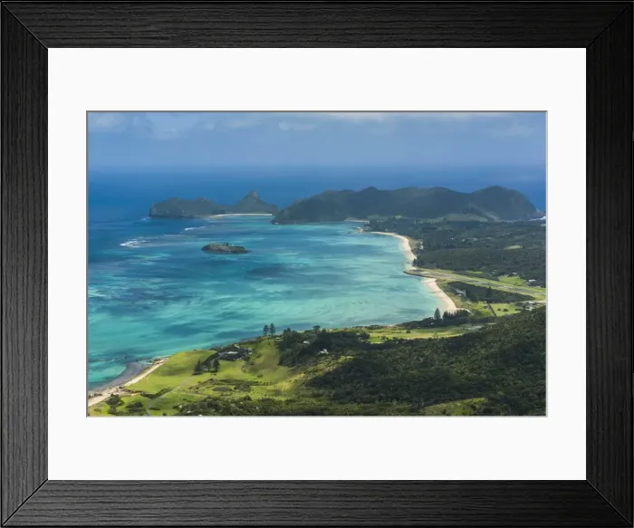 Framed Print : View from Mount Lidgbird over Lord Howe Island, UNESCO World Heritage Site, Australia, Tasman Sea, Pacific