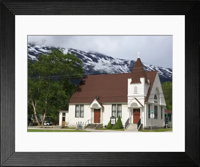 Framed Print : First Presbyterian Church, Skagway, Alaska, United States of America, North America