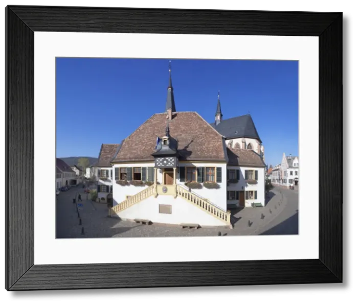 Framed Print : Old Town Hall (Museum of Wine Culture) and St. Ulrich church, Deidesheim, German Wine Route, Pfalz, Rhineland-Palatinate, Germany, Europe Framed Print : Old Town Hall (Museum of Wine Culture) and St. Ulrich church, Deidesheim, German Wine Route, Pfalz, Rhineland-Palatinate, Germany, Europe