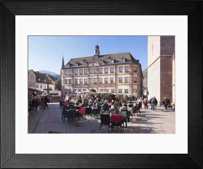 Framed Print : Marketplace and town hall with street cafes at the market day, Neustadt an der Weinstrasse, German Wine Route, Pfalz, Rhineland-Palatinate, Germany, Europe Framed Print : Marketplace and town hall with street cafes at the market day, Neustadt an der Weinstrasse, German Wine Route, Pfalz, Rhineland-Palatinate, Germany, Europe