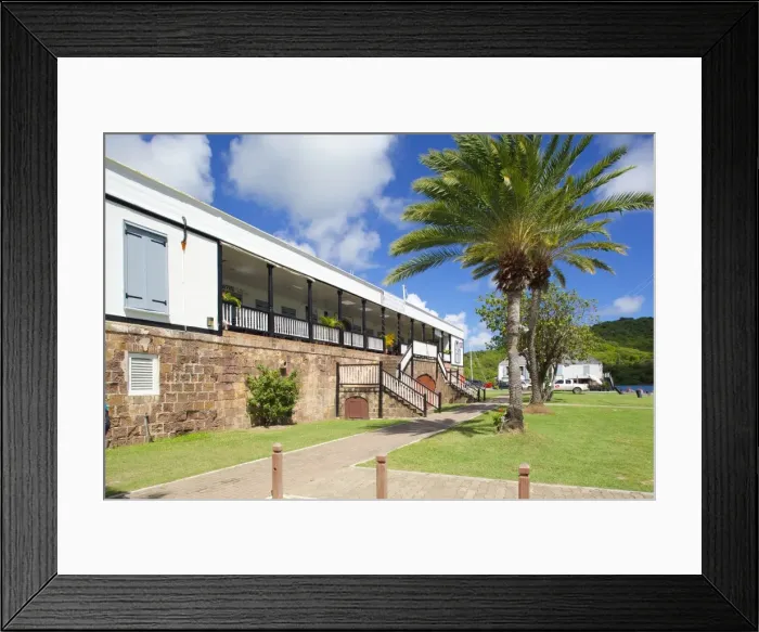 Framed Print : Officers Quarters, Nelsons Dockyard, Antigua, Leeward Islands, West Indies, Caribbean, Central America Framed Print : Officers Quarters, Nelsons Dockyard, Antigua, Leeward Islands, West Indies, Caribbean, Central America