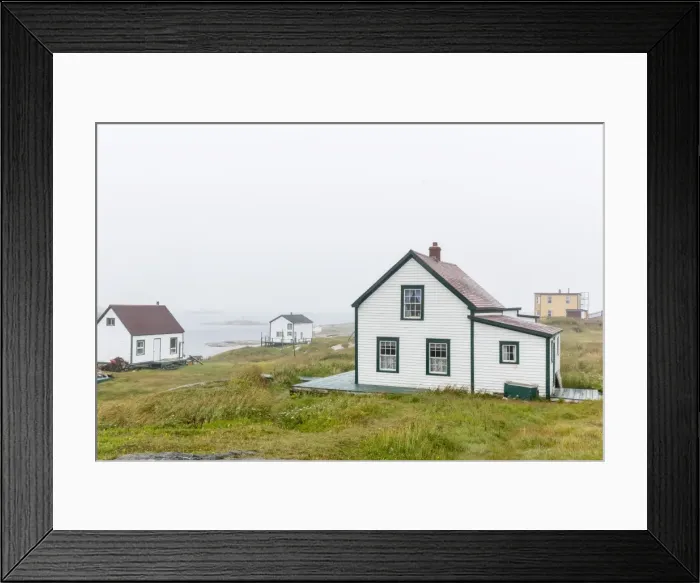 Framed Print : Fog rolls in over the small preserved fishing village of Battle Harbour, Labrador, Canada, North America Framed Print : Fog rolls in over the small preserved fishing village of Battle Harbour, Labrador, Canada, North America