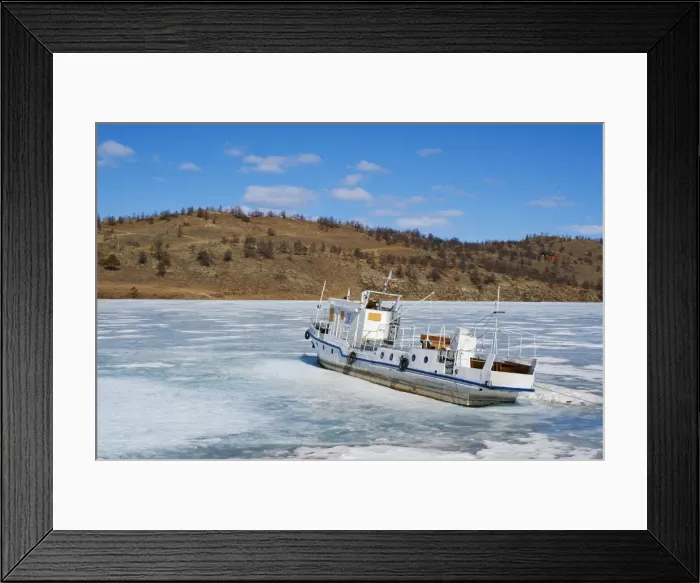 Framed Print : Frozen Harbour of Khoujir, Maloe More (Little Sea), frozen lake during winter, Olkhon island, Lake Baikal, UNESCO World Heritage Site, Irkutsk Oblast, Siberia, Russia, Eurasia Framed Print : Frozen Harbour of Khoujir, Maloe More (Little Sea), frozen lake during winter, Olkhon island, Lake Baikal, UNESCO World Heritage Site, Irkutsk Oblast, Siberia, Russia, Eurasia